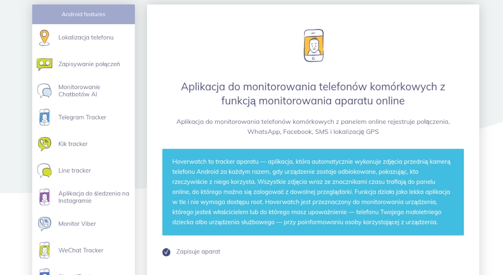 narzędzie do kontroli rodzicielskiej hoverwatch