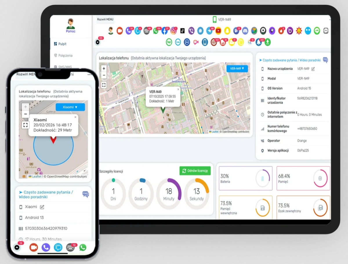 Spymobile (Spyphone) – aplikacja do monitoringu telefonu na Androida